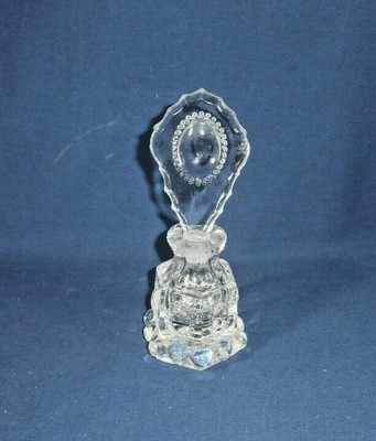 3 Original Vintage Fancy Clear Glass PERFUME BOTTLES with STOPPERS