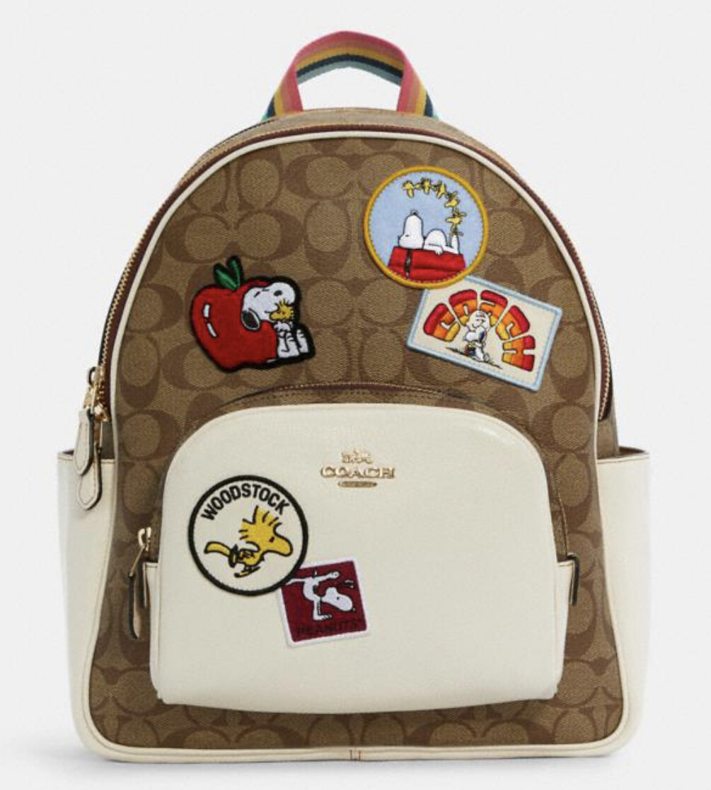 新品・未使用COACH スヌーピー パッチバックパックリュックSNOOPY COACH x スヌーピー】○レア♪○ PEANUTS リュック パッチ