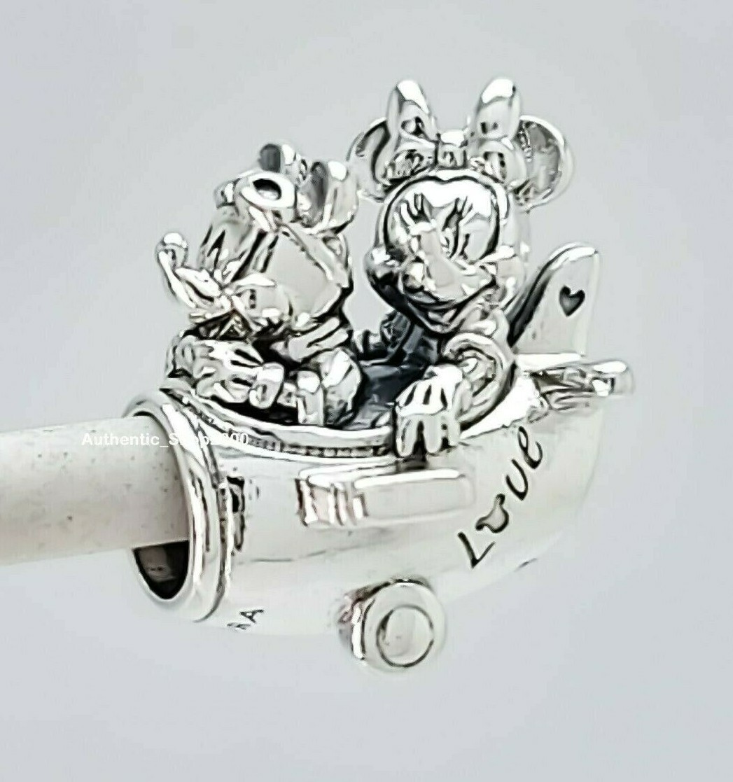 PANDORA Disney Mickey & Minnie Airplane チャーム 790108C00 New 100% PANDORA 925 Disney Mickey Mouse & Minnie Mouse
