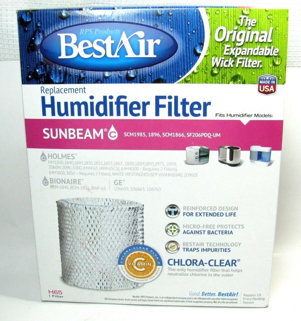 2 Best Air Humidifier Wick Filters H65 fits Sunbeam Holmes GE Bionaire New