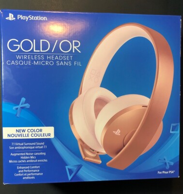Sony PS4 GOLD Wireless Headset ROSE GOLD Edition NEW eBay