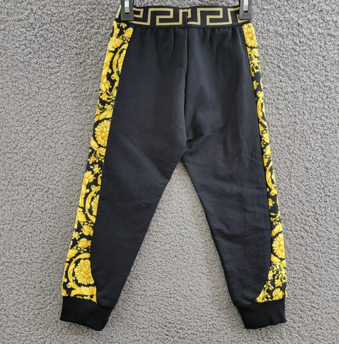 Versace Barocco Jogger Pants Little Boys' 5 Black/Gold Elastic Waist Pull On - Picture 11 of 17