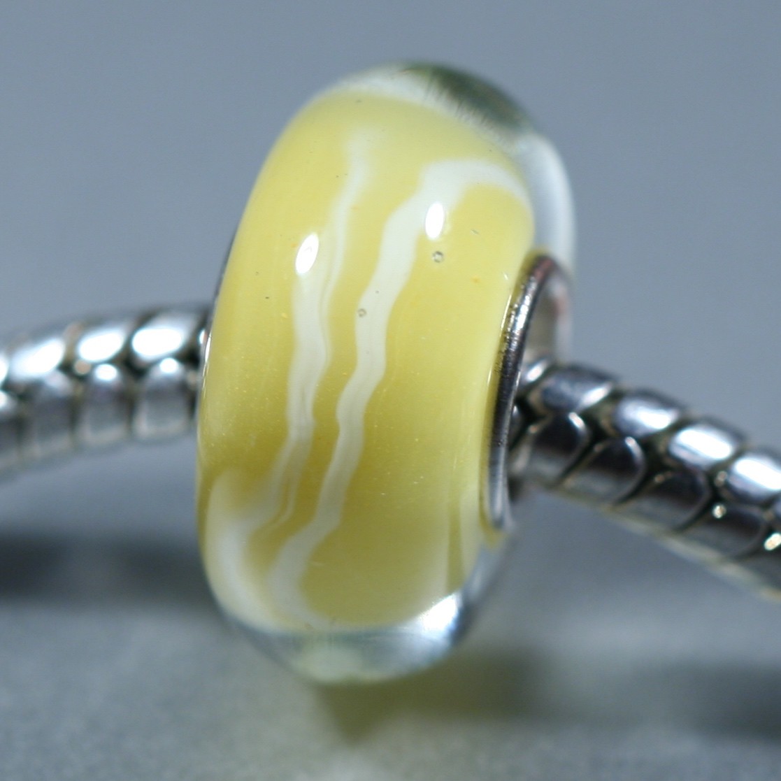 Single Core European Murano Lampwork Style Glass Bead-