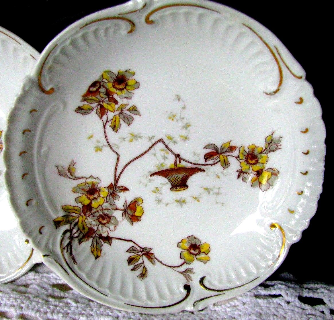Limoges A. Lanterniers Fruit Nappy -Set of 3 Circa 1800s Basket Pattern Bowls