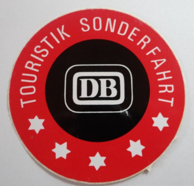 Promotional Stickers DB German Federal Railway Tourism Special Trip 80s
