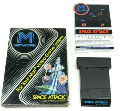 Space Attack (Atari 2600, 1982) By M Network (Box, Cartridge & Manual) NTSC