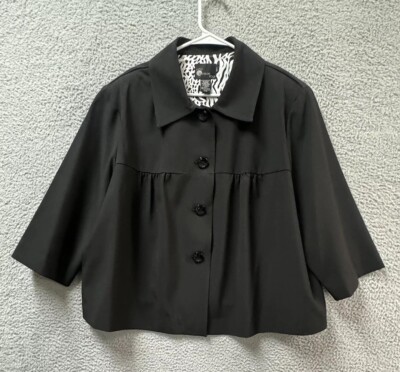 First option too Blazer Womens 20W Black 3/4 Sleeve Button Up Lined Jacket
