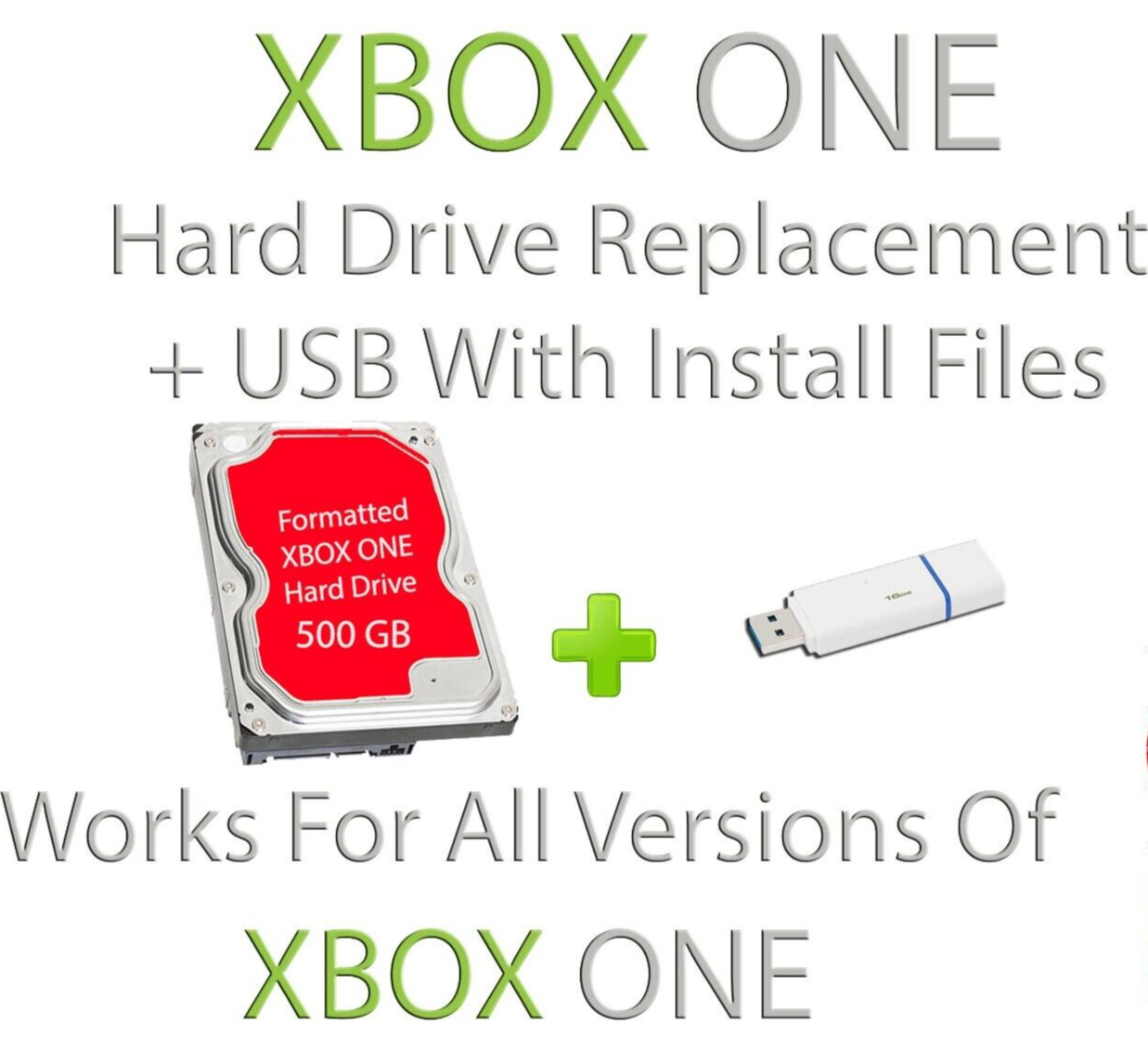 500GB Xbox One Xbox One S Xbox One X Replacement Internal Hard Disk Drive HDD