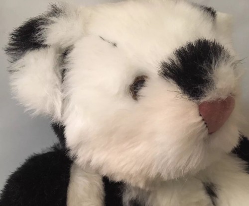 Vermont Teddy Bear Black White Cow Pattern Stuffed Plush 15