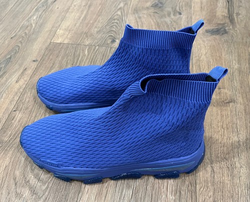 Kurt Geiger Mens Blue Soft Fabric Boot Size 10.5 NEW