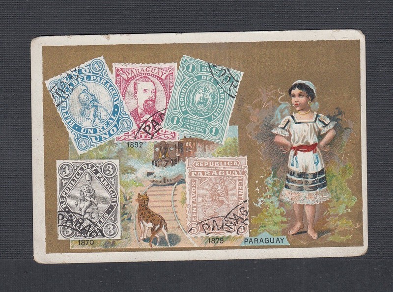 PARAGUAY 1890s STAMP DESIGN FRENCH CLOTHING VICTORIAN ...