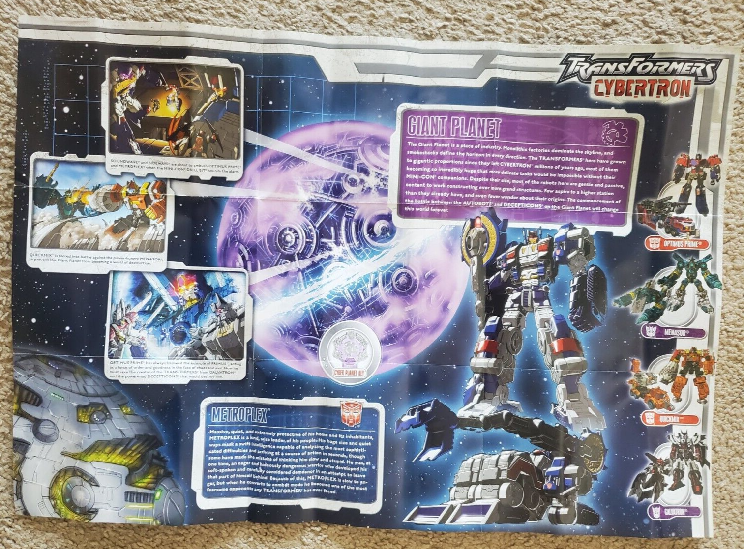 Transformers Cybertron GIANT PLANET map | eBay