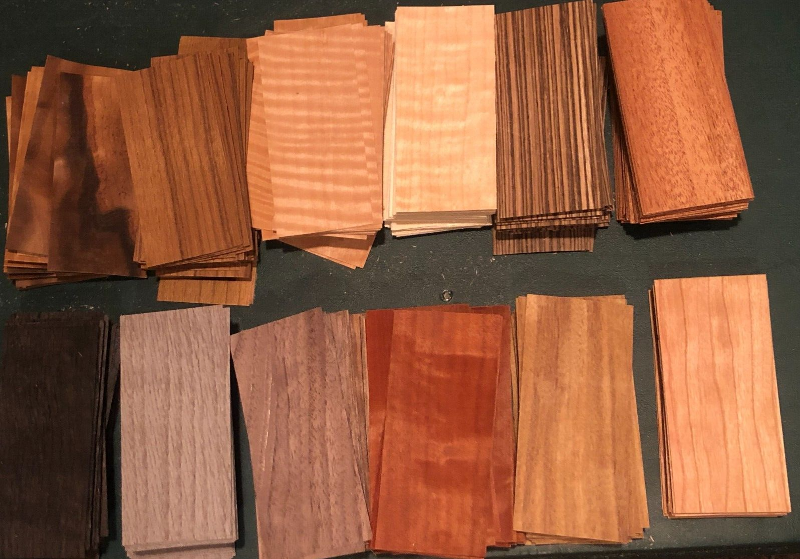 Exotic Fingerboard Wood Veneer Pack 60 Pieces Makes 12 Boards Maple tech deck
