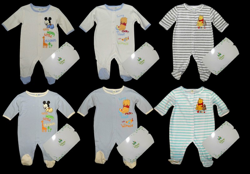 Schlafanzug Strampler Disney Winnie Pooh Mickey Maus Nicki 50 56 62 Geburt