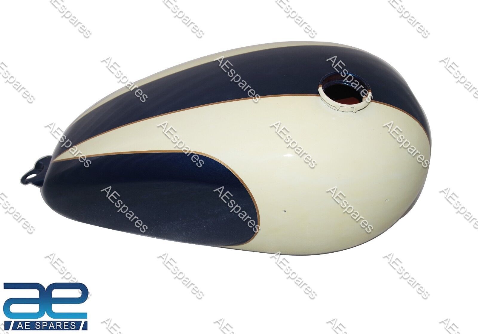 For Triumph T150 Motorbikes Cream & Blue Petrol Fuel Gas Tank Steel 