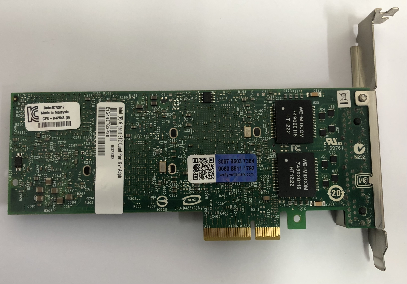 Intel Original Gigabit ET2 Quad Port EXPI Server Adapter NIC