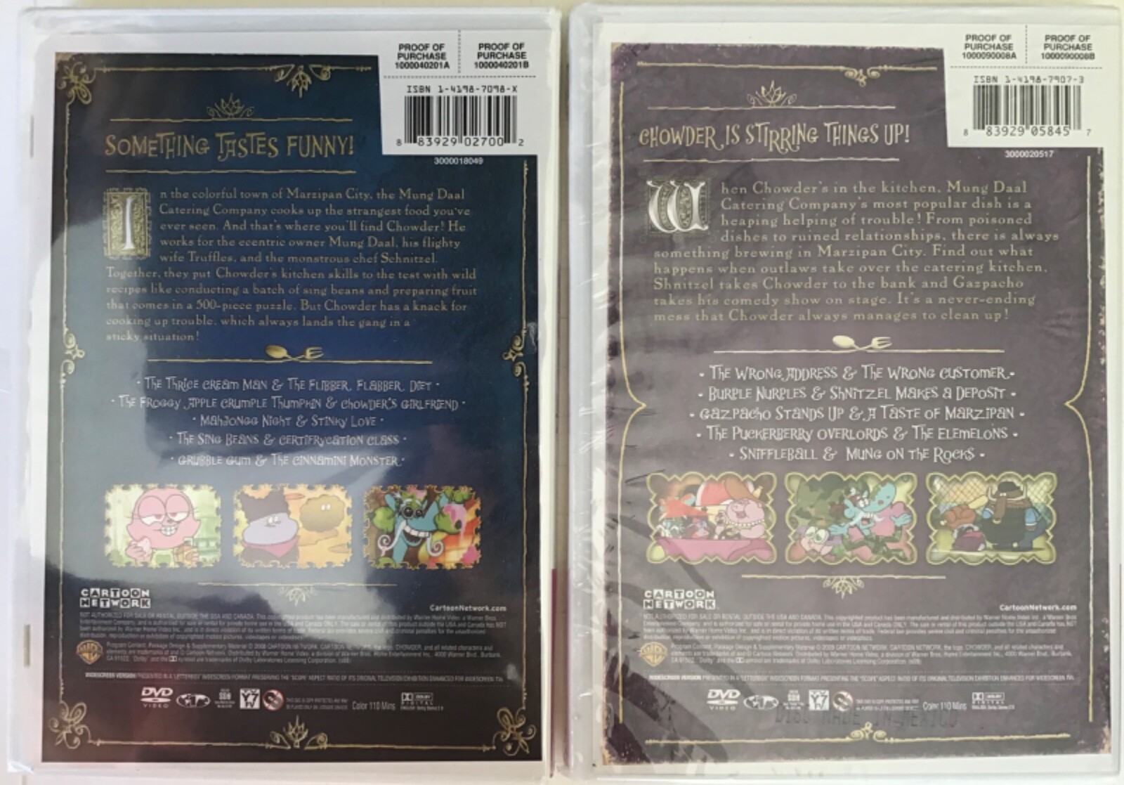 Chowder Cartoon Network TV Series Complete Volumes 1 and 2 Brand New