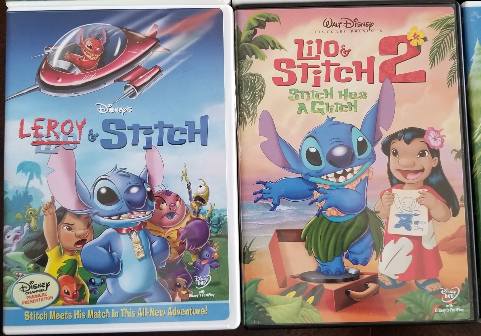 Lot of 6 Disney Children's DVDs Cinderella II & III,(2) Lilo & Stitch,Pocahontas