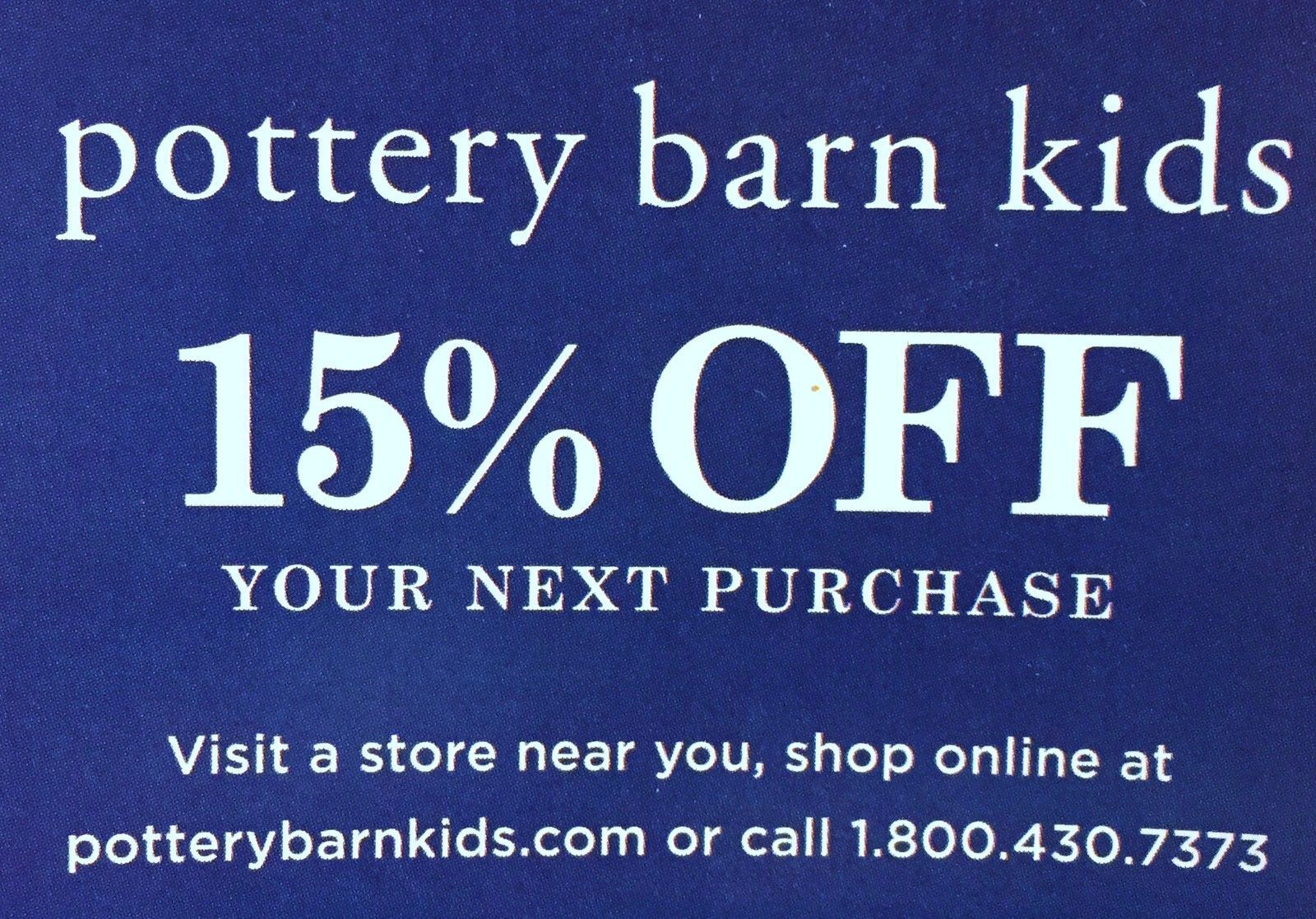 Pottery Barn Kids Coupons For Sale Ebay