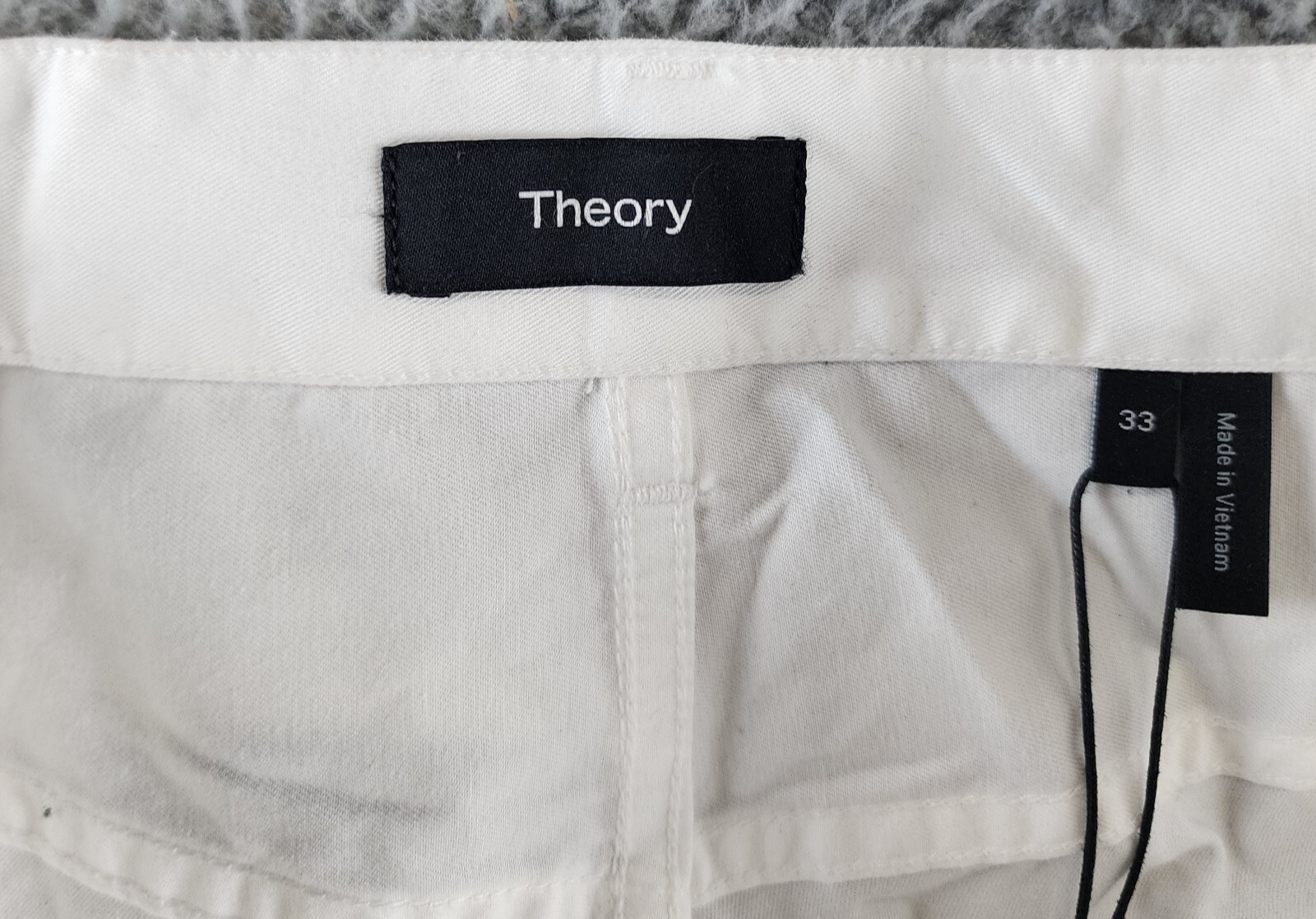 Theory Zaine 5-Pocket Hanson Twill Pants Men's 33 White Zip/Button Closure - Picture 8 of 15