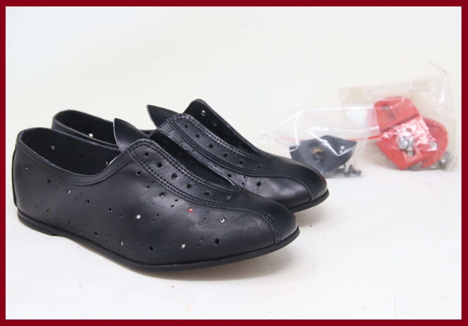 NOS DETTO PIETRO CYCLING LEATHER SHOES SIZE EU 35 MADE IN