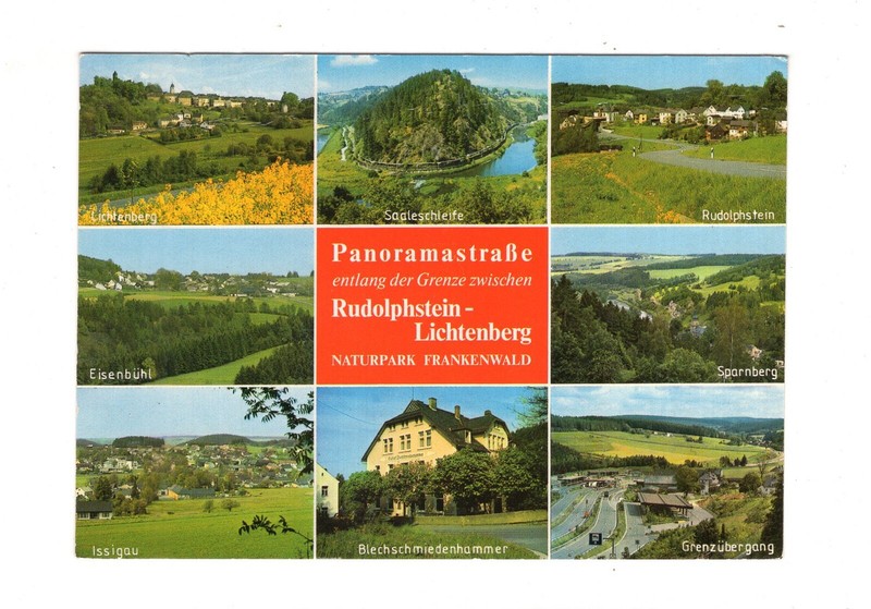 Ansichtskarte PanoramastraÃE Entlang Der Grenze Zwi. Rudolphstein - Lichtenberg