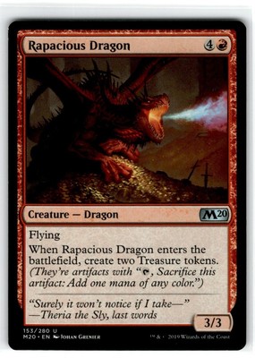 MTG Magic The Gathering Rapacious Dragon Uncommon Moderately Played