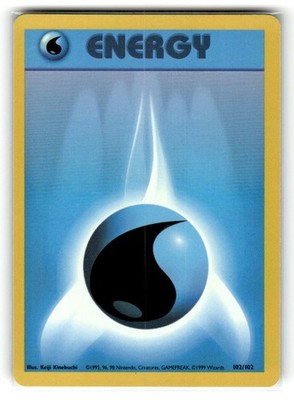 Water Energy Pokemon Base Set 102/102 NM
