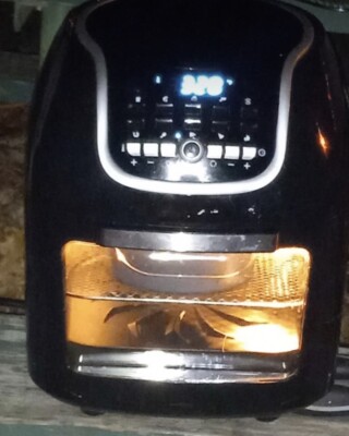 Black PowerXL Vortex Air Fryer Pro Plus with a 10-Quart Capacity and 1700 Watts.
