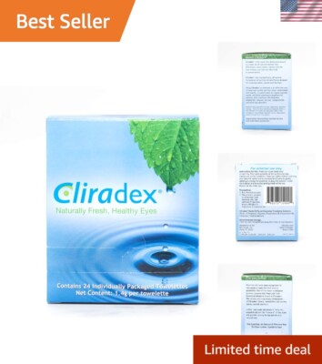 Natural Face, Eyelash & Eyelid Cleanser Wipes for Demodex Blepharitis MGD Relief