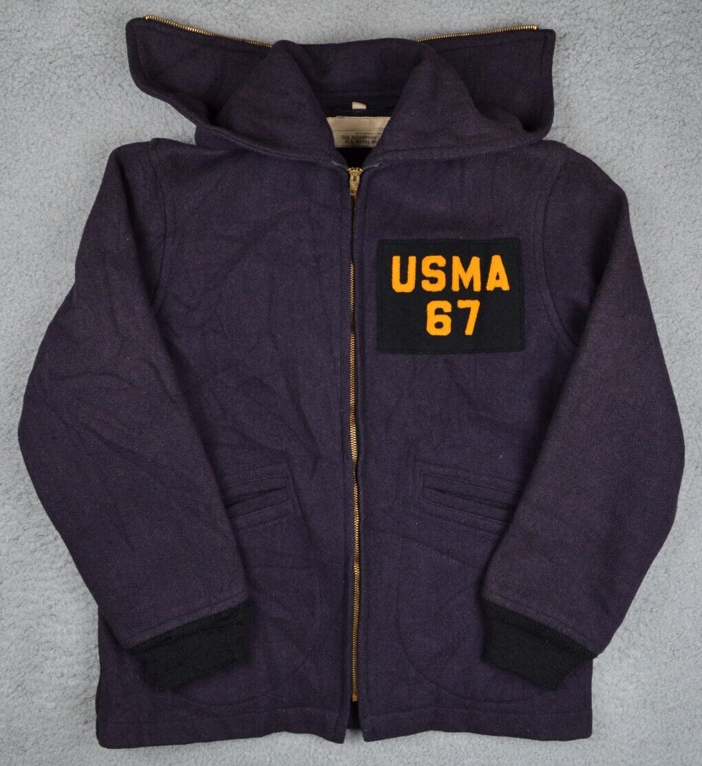 Vintage 60s US Military Academy Cadet Wool Jacket USMA Zip Vintage 60s US Military Academy Cadet Wool Jacket USMA Zip