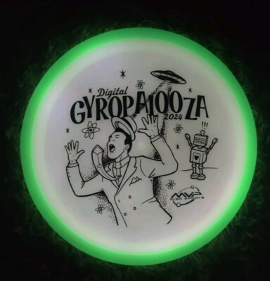 MVP Axiom Total Eclipse Vanish Gyropalooza 2024   175g - Green/White Glow 