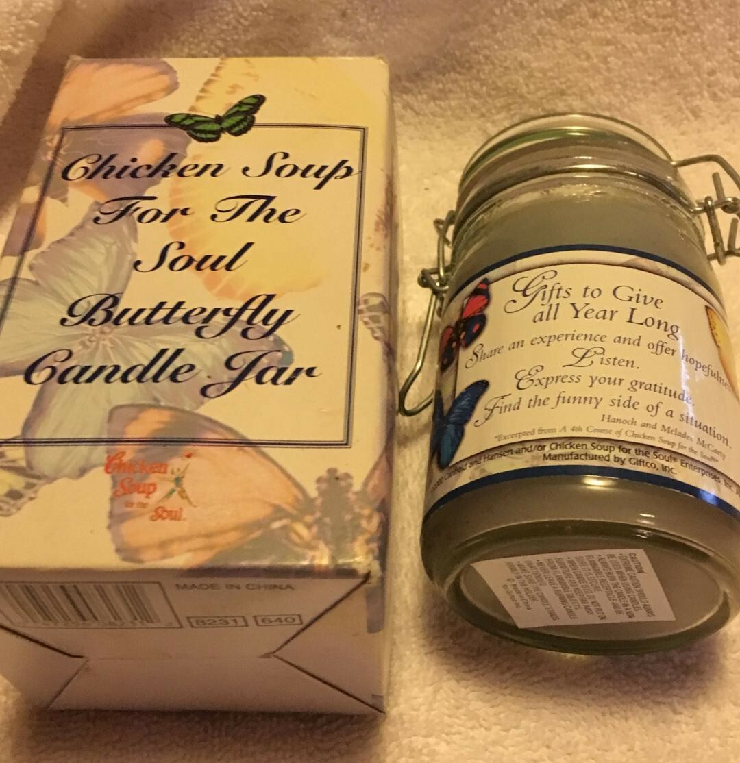 CHICKEN SOUP FOR THE SOUL CANDLE in jar...New In Box
