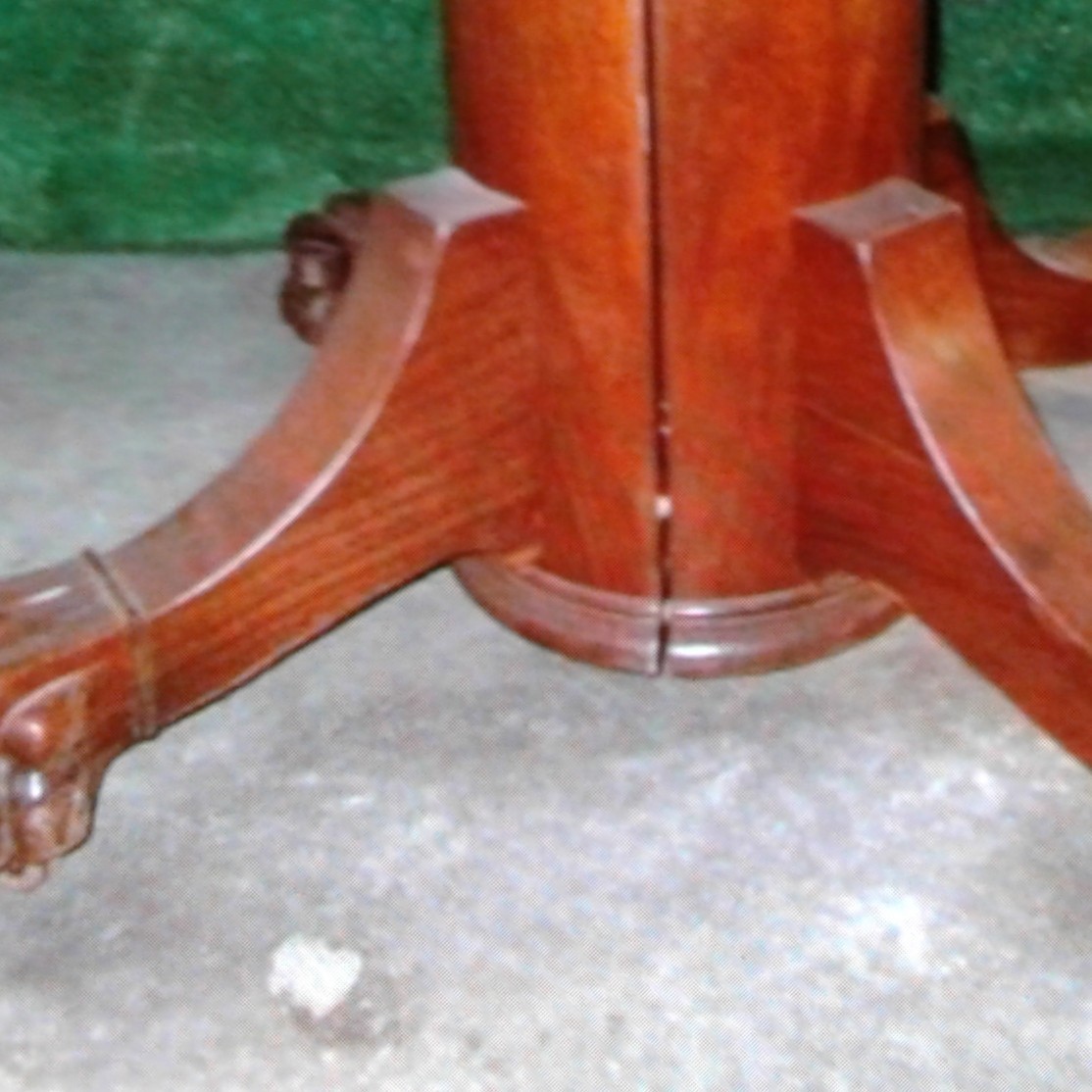 Antique dining table and 12 chairs, walnut chairs, walnut or mahogany table.