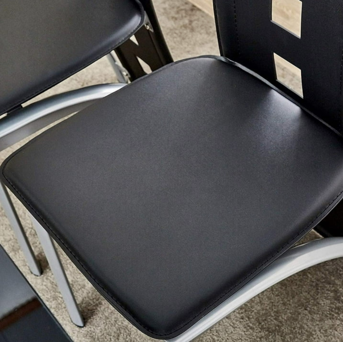 Juego de Comedor 4 Sillas y Mesa Moderno Elegante Glass Top Kitchen Table NEW