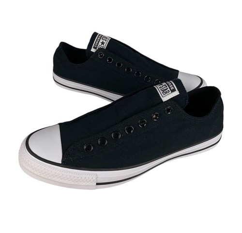 НОВЫЕ кроссовки Converse Chuck Taylor All Star Slip Ox Черно-белые мужские туфли на заказ, размер 9
