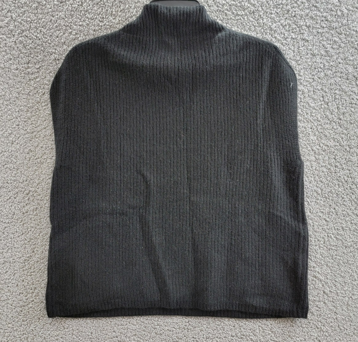 C by Bloomingdale's Cashmere Funnel Neck Sweater Women's S Black Short Sleeve - Picture 9 of 14