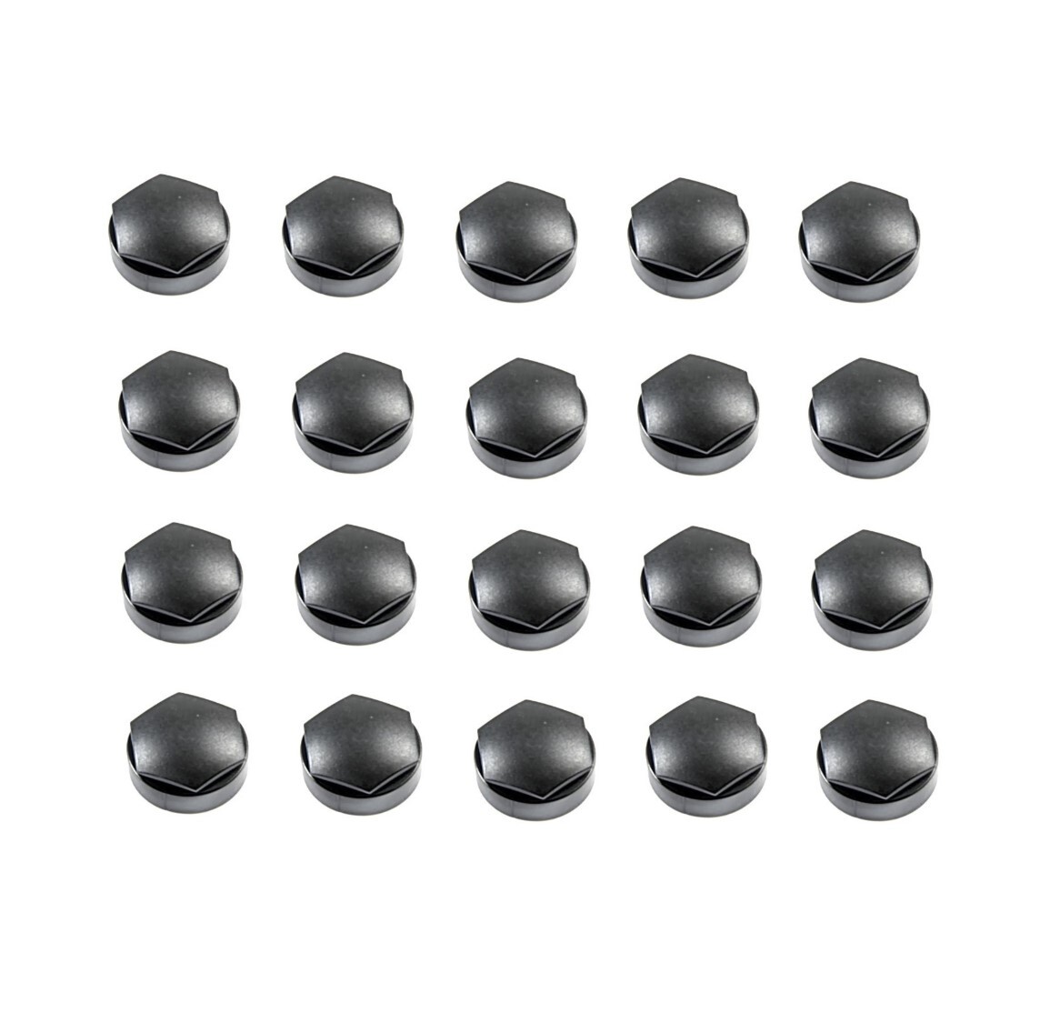 VW AUDI SKODA SEAT GENUINE WHEEL NUT COVER CAPS MATTE BLACK 20xPCS 4M0601173E9B9