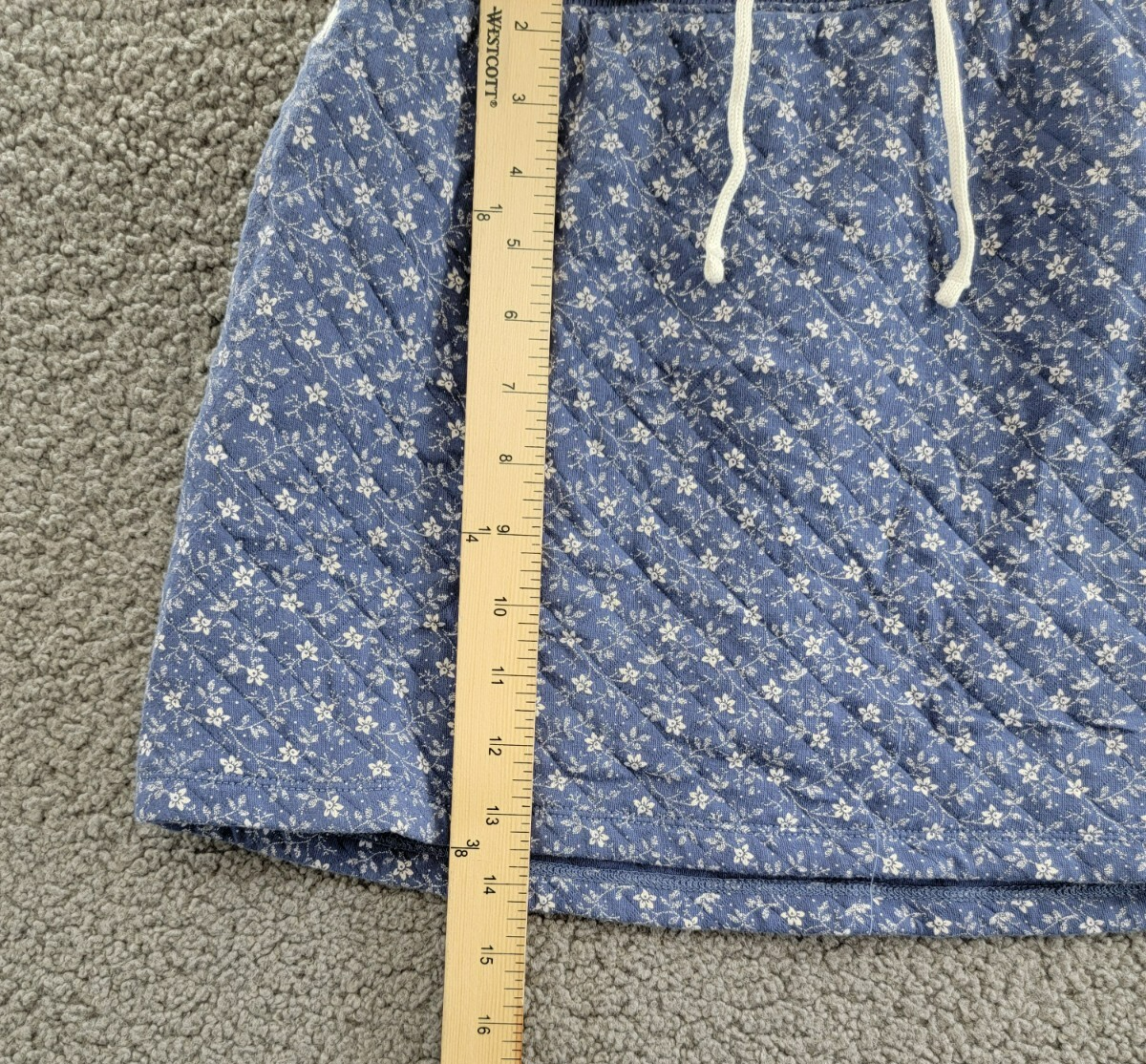 Polo Ralph Lauren Floral Quilted Double-Knit Skirt Big Girls XL (16) Blue PullOn - Picture 7 of 15