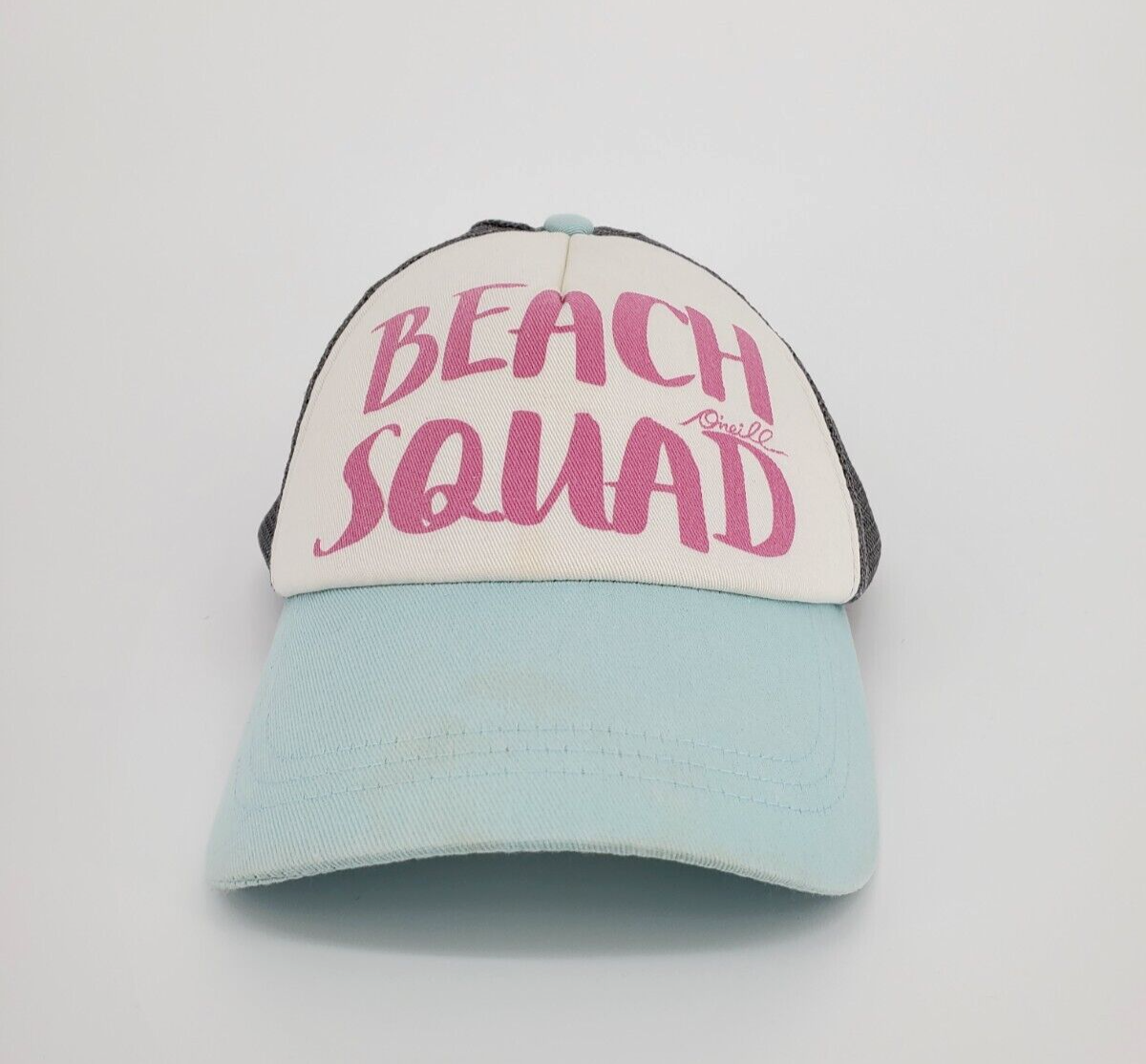 Cap Snap Back Adult Adjustable Trucker Vintage Blue Pink Beach Squad