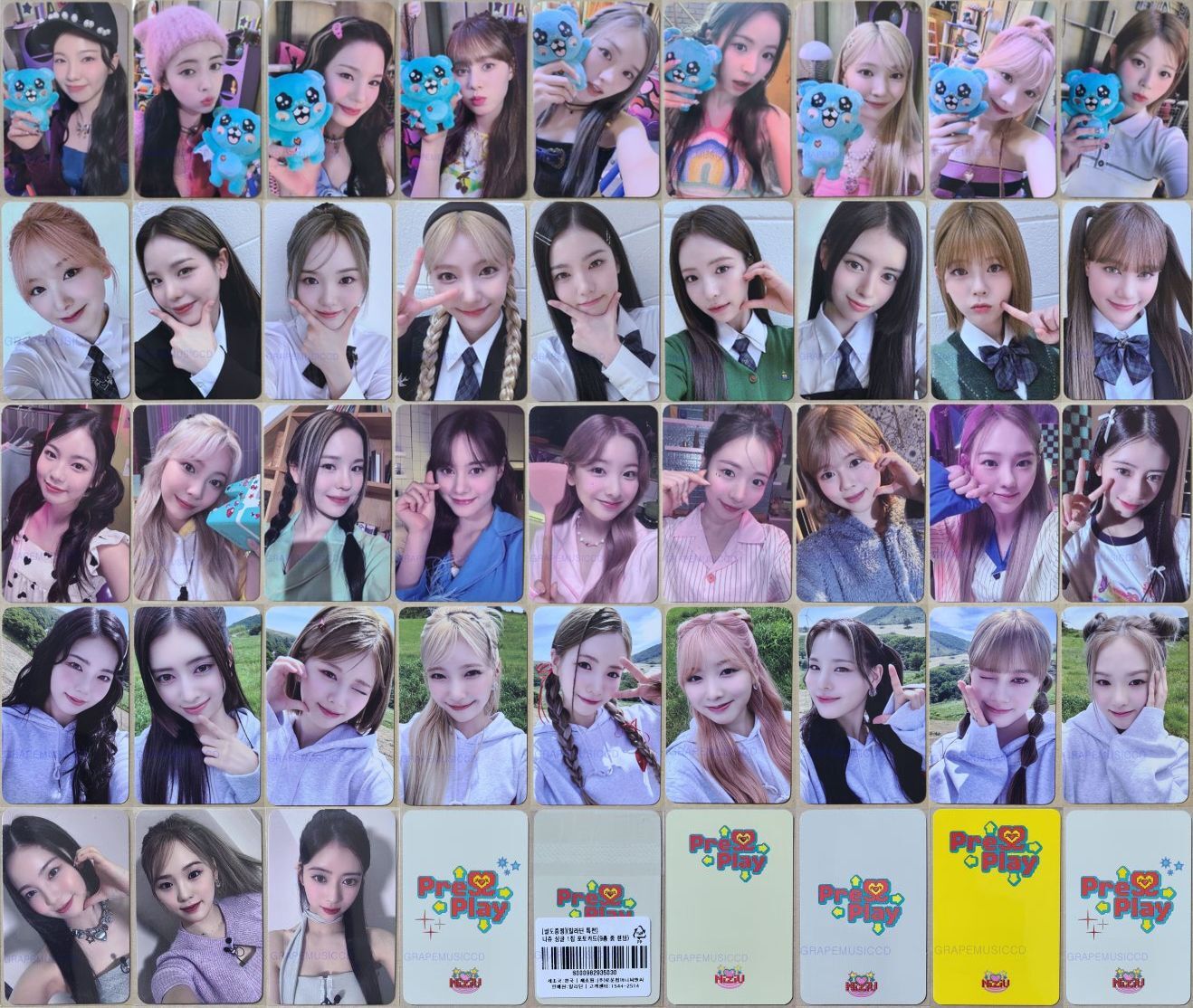 NiziU 台湾 トレカ コンプ Press Play YGM ペンサ