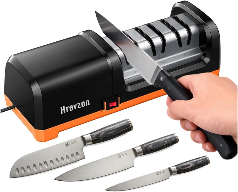 2026 New Electric Knife Sharpener for Kitchen Knives, 3-Stage Professional Autom