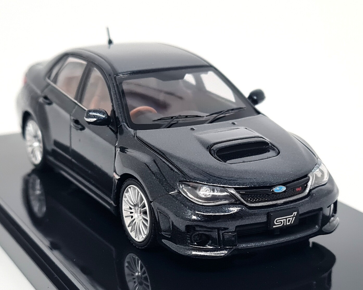 Ebbro 1/43 Subaru WRX STI A-LINE Metallic Grey Diecast Model