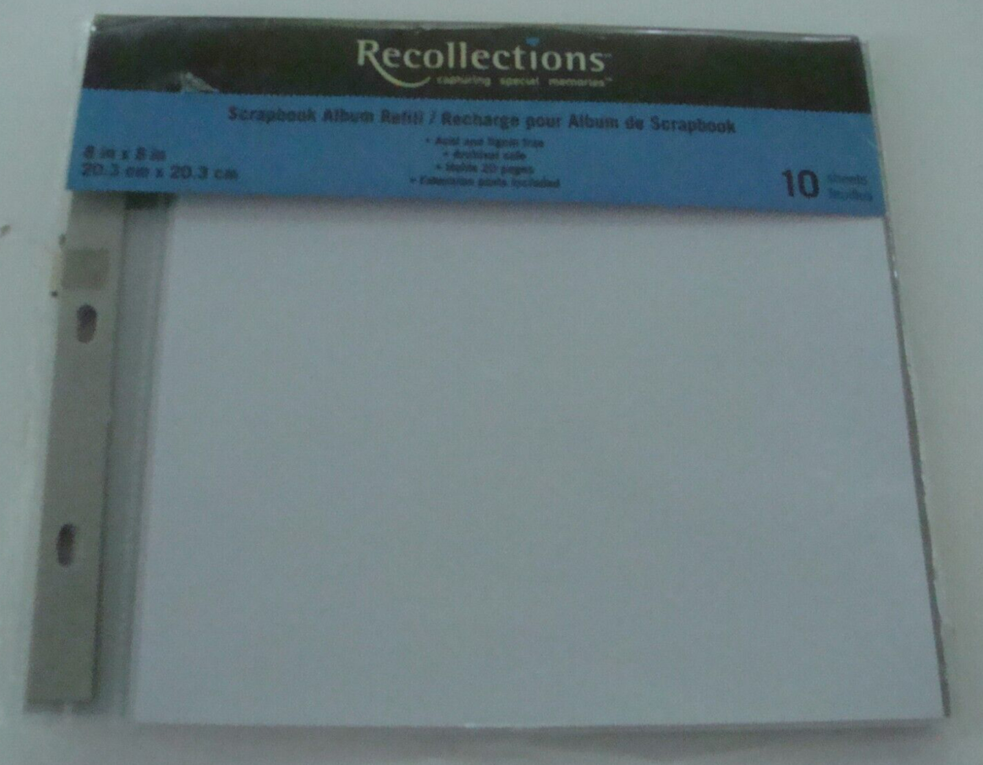SEALED Recollections Scrapbook Album Refill 8x8in 10pgs Acid