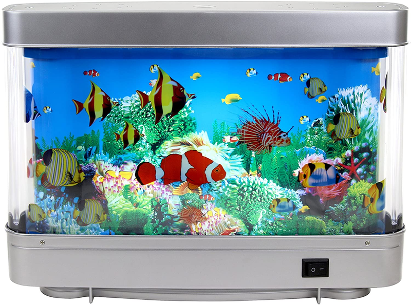 Motion Aquarium Lamp Table Aquatic Scene Ocean in Motion Fish Swim Night Light