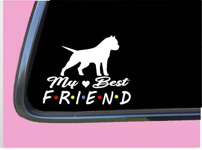 Pitbull Cropped Sticker TP 808 Best Friend 6'' Decal Bully