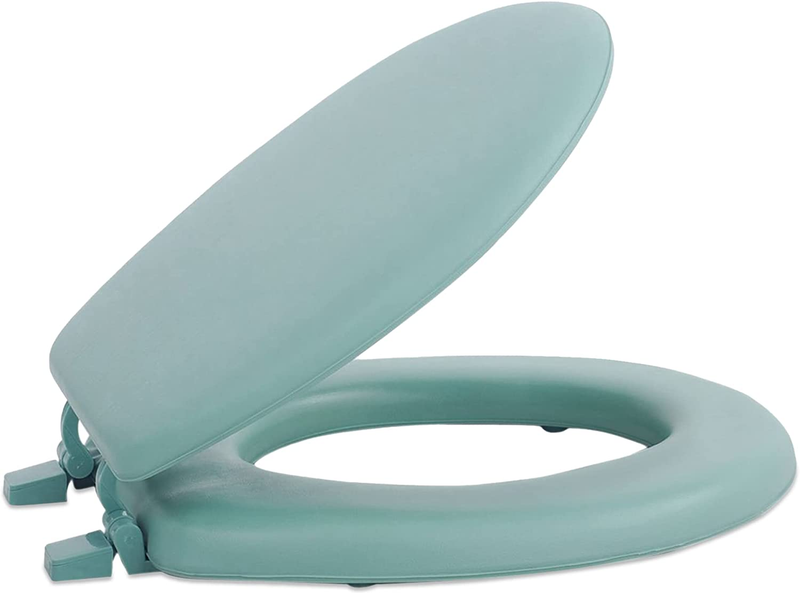 Soft Standard Vinyl Toilet Seat, Light Green, 17 Inch