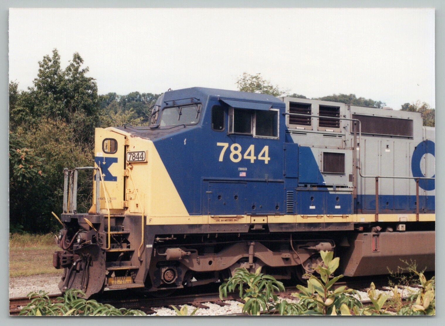 Railroad Photo - CSX #7844 CW40-8 Diesel Locomotive 1990s