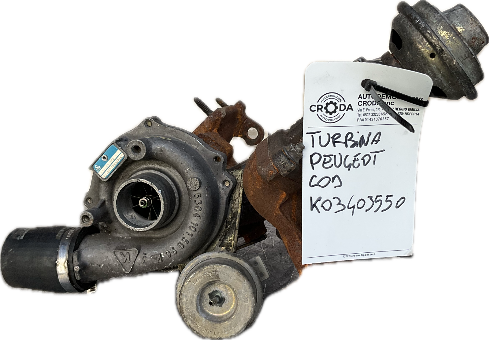 Turbo turbina turbocompressore per PEUGEOT CITROEN codice ricambio: K03-403550
