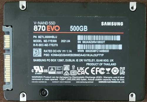 Samsung 870 EVO 1TB 2.5 Inch SATA III Internal SSD Brand New MZ